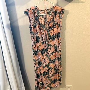 Loft Flutter Sleeve Dress